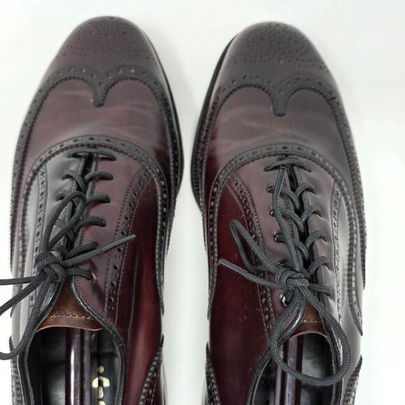 FOOTJOY SHELL CORDOVAN WINGTIP BROGUE MEDALLION TOE MENS SIZE 10 D VINTAGE main image 7